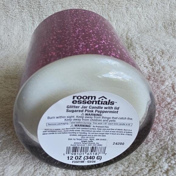 New Room Essential Lidded Glitter Christmas edition 2024 Jar Candle bundle 12 oz - Picture 4 of 10